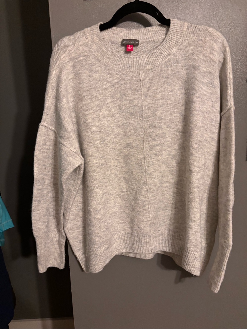 Vince Camuto Light Gray Crewneck Sweater